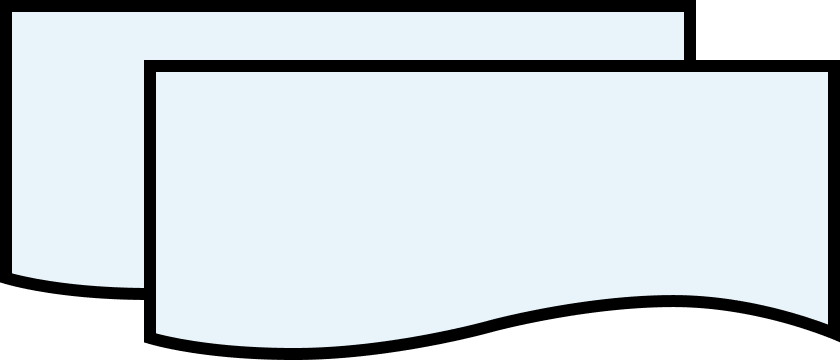 フローチャートで使用する複数書類記号